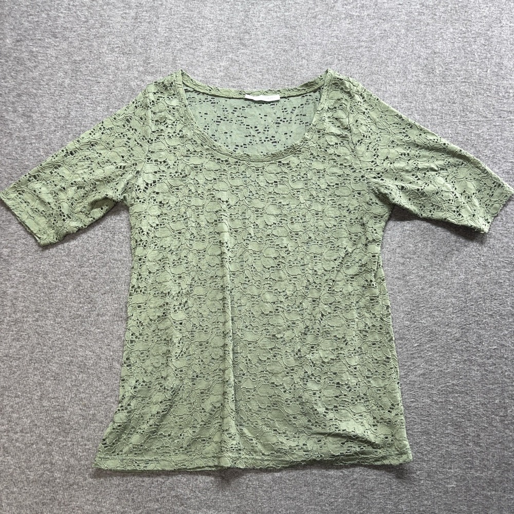Maurices Shirt, Women's Size XL, Green, See Through, Short Sleeve